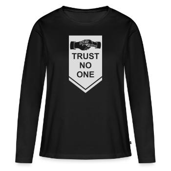 ne faites confiance à personne pour ne citer - T-shirt manches longues Premium bio Femme - noir - Devant - Julia (174cm)