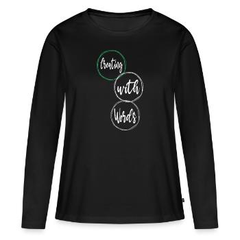 Inspiration créative Projets créatifs - T-shirt manches longues Premium bio Femme - noir - Devant - Julia (174cm)