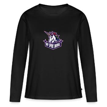 Unicorn is my spirit animal - Women's Premium Organic Long Sleeve Shirt - black - Front - Julia (174cm)