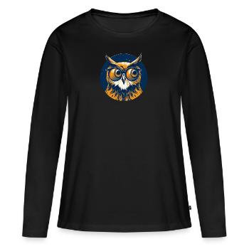 Owl Sunglasses Odd Eagle Owl - Women's Premium Organic Long Sleeve Shirt - black - Front - Julia (174cm)
