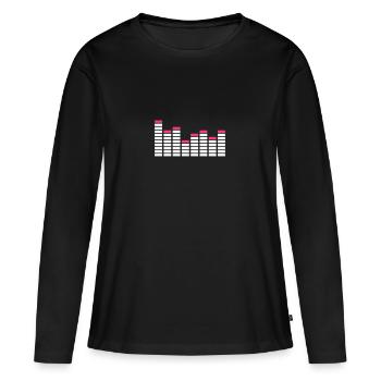 Equalizer / equaliser - Frauen Premium Bio Langarmshirt - Schwarz - Vorne - Julia (174cm)