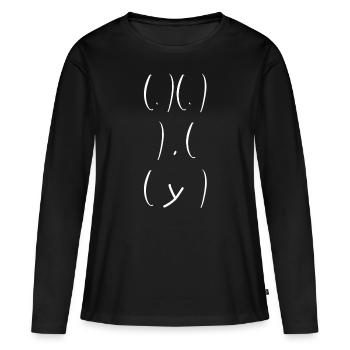 Forme du corps féminin ASCII - T-shirt manches longues Premium bio Femme - noir - Devant - Julia (174cm)