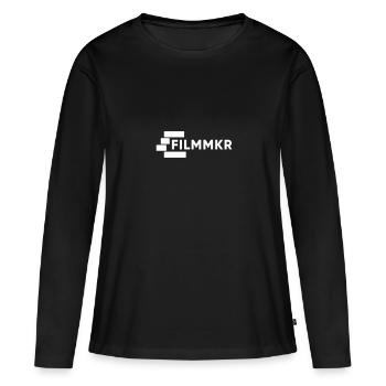 Cinéaste de la chronologie - Motif de cinéaste - T-shirt manches longues Premium bio Femme - noir - Devant - Julia (174cm)