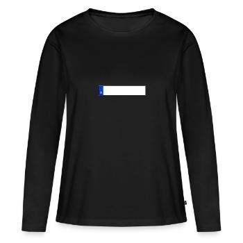Plaque d’immatriculation Vierge Idée cadeau individuelle - T-shirt manches longues Premium bio Femme - noir - Devant - Julia (174cm)