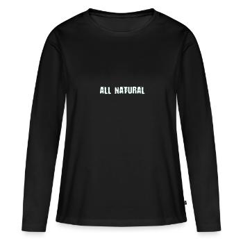 TOUT NATUREL - T-shirt manches longues Premium bio Femme - noir - Devant - Julia (174cm)