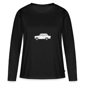 satellite - T-shirt manches longues Premium bio Femme - noir - Devant - Julia (174cm)