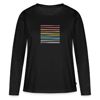 Pilons - T-shirt manches longues Premium bio Femme - noir - Devant - Julia (174cm)
