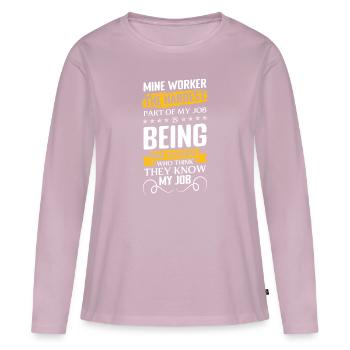 Bergarbeiter Arbeiter Minenarbeiter Grube - Frauen Premium Bio Langarmshirt - Altrosa - Vorne - Julia (174cm)