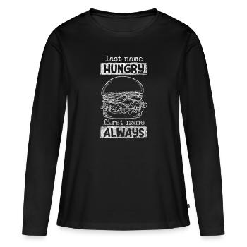 Hôtel Food Cravings - T-shirt manches longues Premium bio Femme - noir - Devant - Julia (174cm)