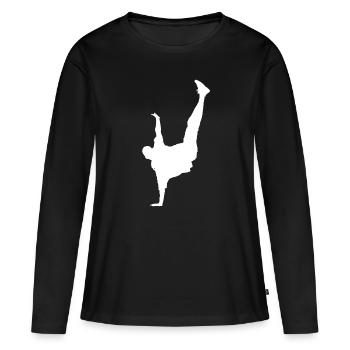 Breakdance breakdancer breakdance cadeau enfant - T-shirt manches longues Premium bio Femme - noir - Devant - Julia (174cm)