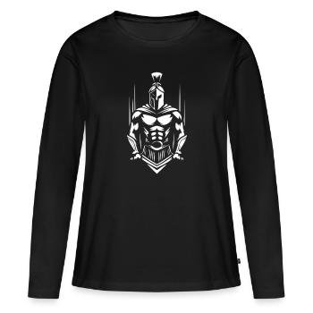 Sparte Spartiate Guerrier Roman Gladiateur Antique - T-shirt manches longues Premium bio Femme - noir - Devant - Julia (174cm)