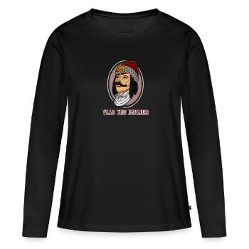 Transsilvanien Vlad Tepes Rumänien Impaler - Frauen Premium Bio Langarmshirt - Schwarz - Vorne - Julia (174cm)