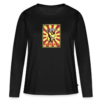Ninja Weapon Ninjutsu Kusarigama Kenjutsu Japon - T-shirt manches longues Premium bio Femme - noir - Devant - Julia (174cm)