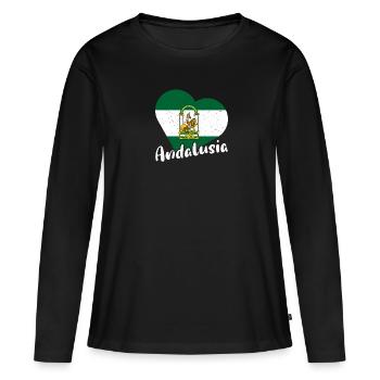 Halbinsel Spanien Andalusien Sevilla Granada - Frauen Premium Bio Langarmshirt - Schwarz - Vorne - Julia (174cm)