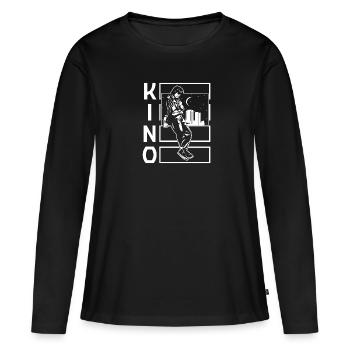 Russland Kultur Musik UdSSR Kino Zoi Musiker - Frauen Premium Bio Langarmshirt - Schwarz - Vorne - Julia (174cm)