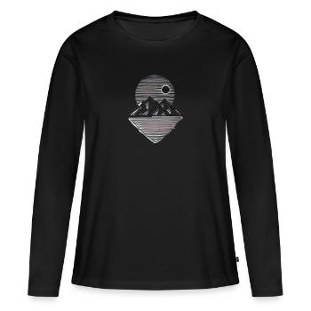 Mountains - Hiking Edition - Women's Premium Organic Long Sleeve Shirt - black - Front - Julia (174cm)