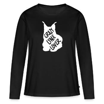 Lynx - T-shirt manches longues Premium bio Femme - noir - Devant - Julia (174cm)