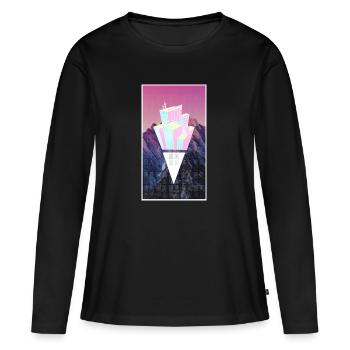esthétique - T-shirt manches longues Premium bio Femme - noir - Devant - Julia (174cm)