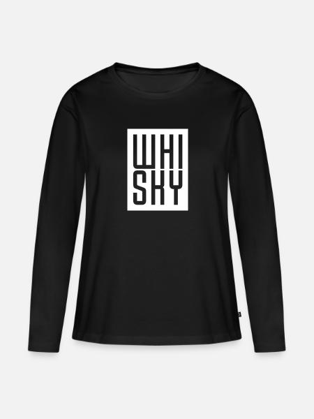 WHISKY - Frauen Premium Bio Langarmshirt - Schwarz