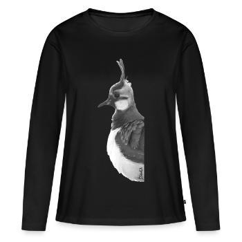 Lapwing Portrait - Women's Premium Organic Long Sleeve Shirt - black - Front - Julia (174cm)