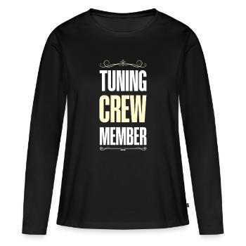 Tuning Crew - Frauen Premium Bio Langarmshirt - Schwarz - Vorne - Julia (174cm)