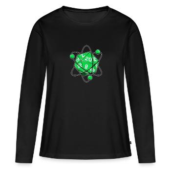 cube - Women's Premium Organic Long Sleeve Shirt - black - Front - Julia (174cm)