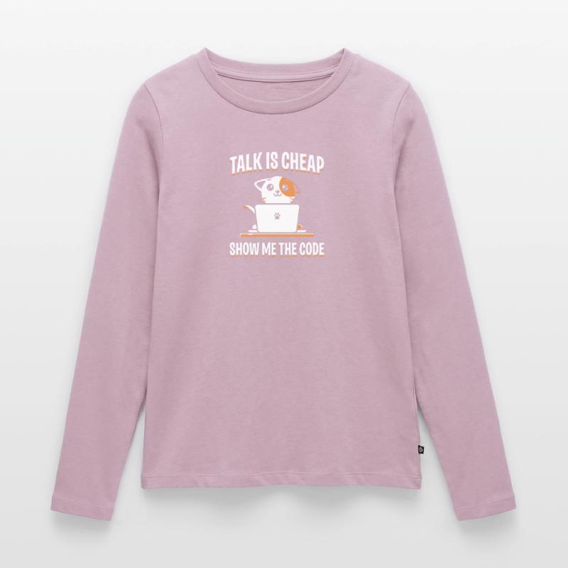 Citation de conception de programmeur impressionnante Montrez-moi le code T-shirt manches longues Premium bio Femme