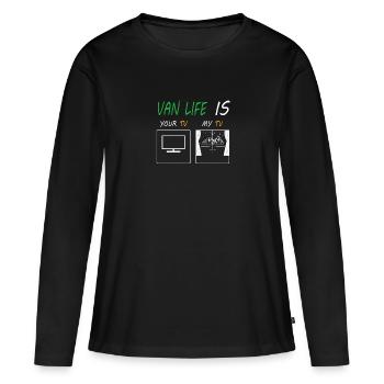 Van Life Is - Women's Premium Organic Long Sleeve Shirt - black - Front - Julia (174cm)