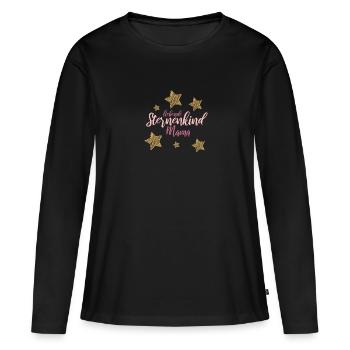 Sternenkind Sternenkinder Geschenk Idee Mama Mutte - Frauen Premium Bio Langarmshirt - Schwarz - Vorne - Julia (174cm)