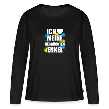 Liebe - Enkel - Frauen Premium Bio Langarmshirt - Schwarz - Vorne - Julia (174cm)