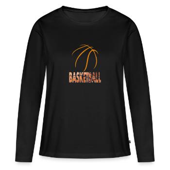 Basketballspieler Basketball spielen Geschenk - Frauen Premium Bio Langarmshirt - Schwarz - Vorne - Julia (174cm)