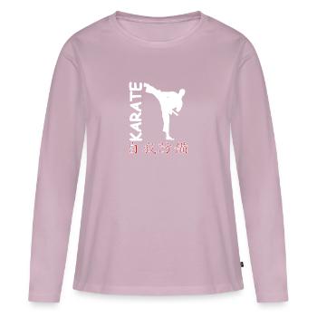Karate trainieren Karate-Trainer Kampfsport Gift - Frauen Premium Bio Langarmshirt - Altrosa - Vorne - Julia (174cm)