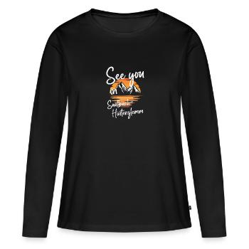 Saalbach-Hinterglemm Ski Snowboard Autriche - T-shirt manches longues Premium bio Femme - noir - Devant - Julia (174cm)