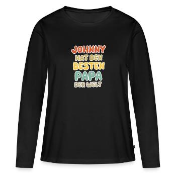 Johnny bébé - T-shirt manches longues Premium bio Femme - noir - Devant - Julia (174cm)