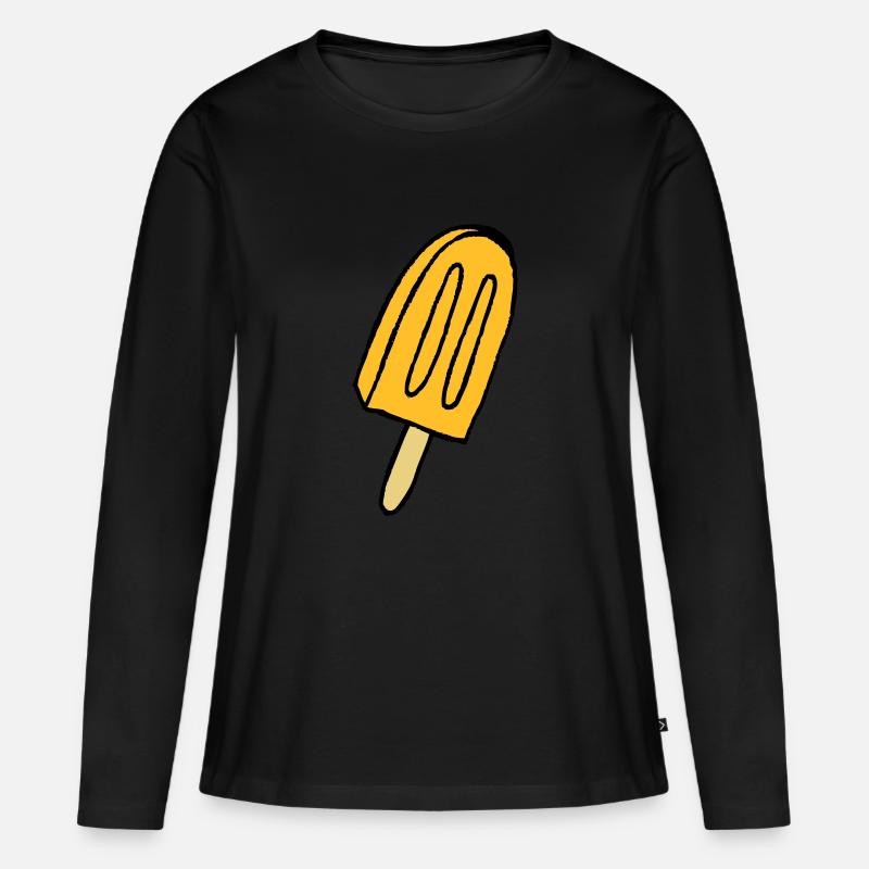 Eis - Frauen Premium Bio Langarmshirt - Schwarz
