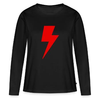 Poland Women Red Flash Women's Rights Strajk Kobiet - Women's Premium Organic Long Sleeve Shirt - black - Front - Julia (174cm)