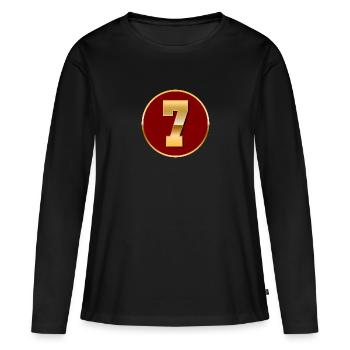 Numéro d’or 7 - T-shirt manches longues Premium bio Femme - noir - Devant - Julia (174cm)