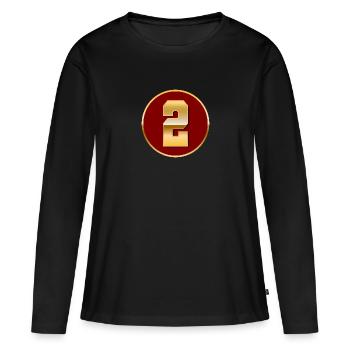 Numéro d’or 2 - T-shirt manches longues Premium bio Femme - noir - Devant - Julia (174cm)
