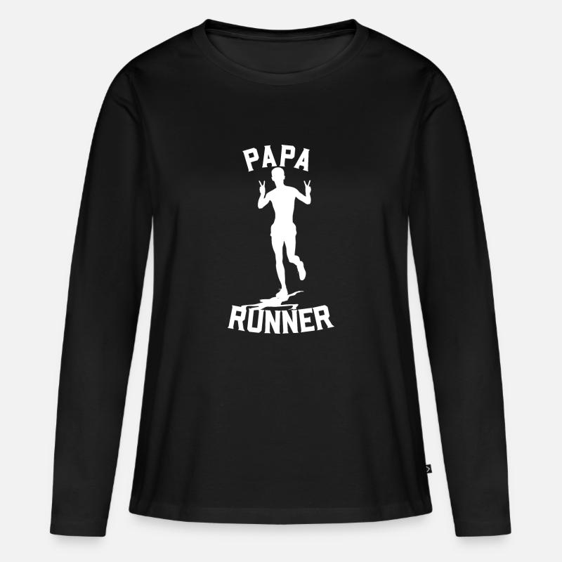 Dad Runner - Women's Premium Organic Long Sleeve Shirt - black