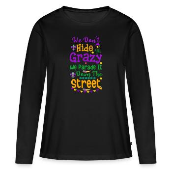 Mardi Gras Parade Kostüme Fest Karneval - Frauen Premium Bio Langarmshirt - Schwarz - Vorne - Julia (174cm)