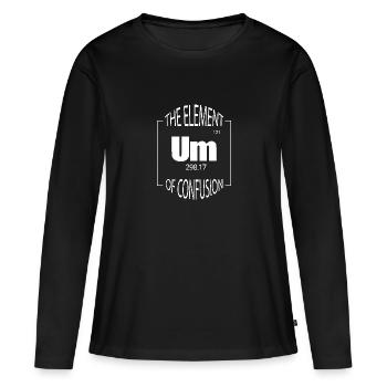 Tableau périodique - T-shirt manches longues Premium bio Femme - noir - Devant - Julia (174cm)