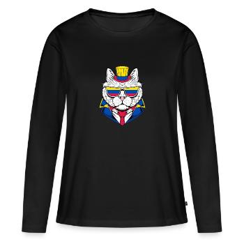 Colombie - T-shirt manches longues Premium bio Femme - noir - Devant - Julia (174cm)