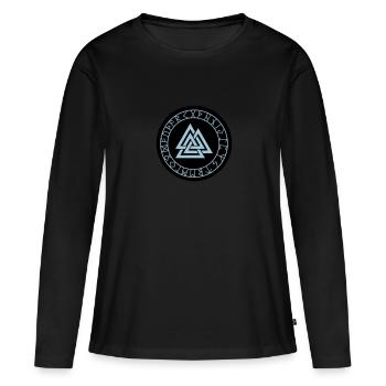boussole viking wotan 02 - T-shirt manches longues Premium bio Femme - noir - Devant - Julia (174cm)