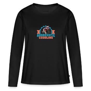 Lutte libre Arts martiaux Sport Lutte - T-shirt manches longues Premium bio Femme - noir - Devant - Julia (174cm)
