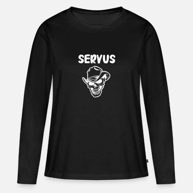 Servus - Frauen Premium Bio Langarmshirt - Schwarz