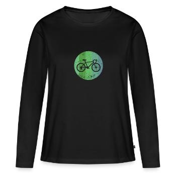 Cyclist - Women's Premium Organic Long Sleeve Shirt - black - Front - Julia (174cm)
