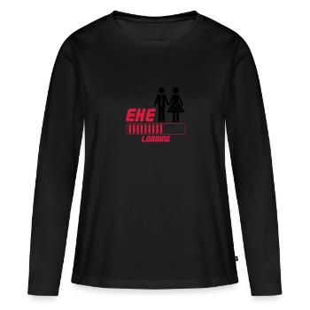 ehe loading - Frauen Premium Bio Langarmshirt - Schwarz - Vorne - Julia (174cm)