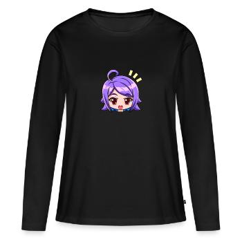 girl expressions - Women's Premium Organic Long Sleeve Shirt - black - Front - Julia (174cm)