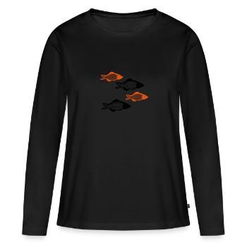 poisson - T-shirt manches longues Premium bio Femme - noir - Devant - Julia (174cm)