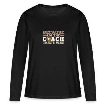 Baseball Catcher USA Handschuhe Ball Spruch - Frauen Premium Bio Langarmshirt - Schwarz - Vorne - Julia (174cm)